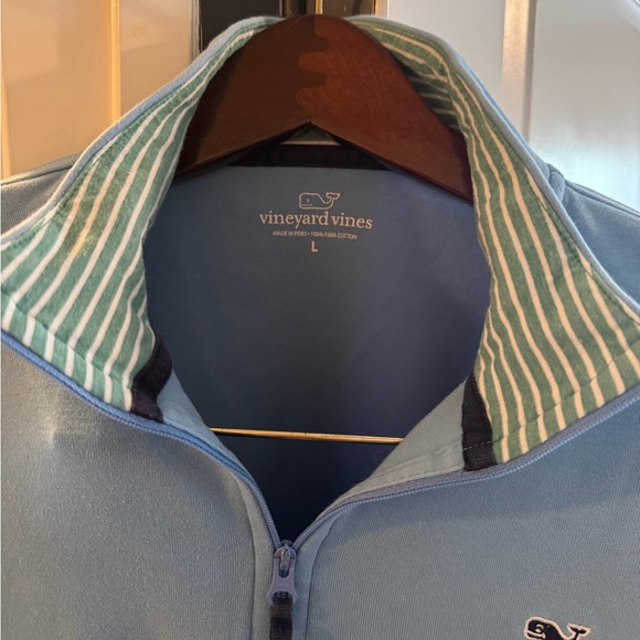 Vineyard Vines Quarter Zip - Light Blue - Picture 1 of 3